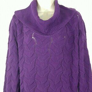 Parkhurst Pullover Cowl Neck Knit Sweater Size XL